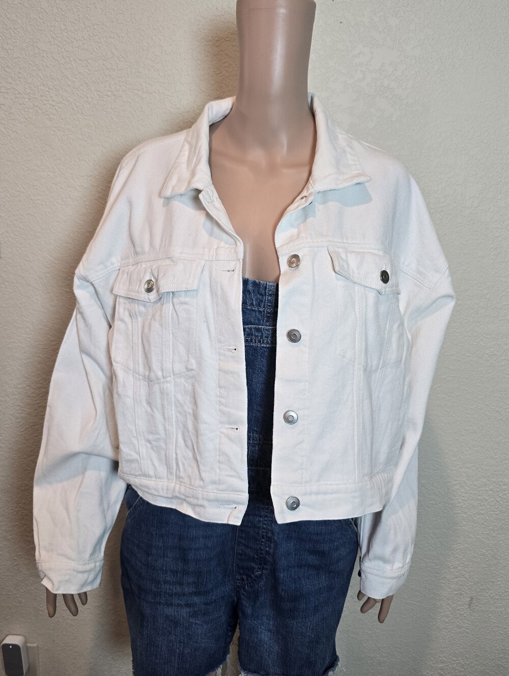 Altar'd State White Fringe 'BRIDE' Denim Jacket - Picture 6 of 12
